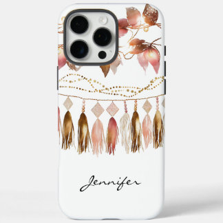 Bohemian Feather Indian Leaf iPhone 16 Pro Max Hoesje