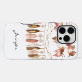 Bohemian Feather Indian Leaf iPhone Hoesje (Achterkant horizontaal)