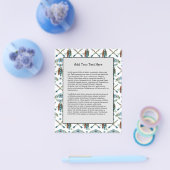 Bohemian Feathers Dreamweaver Blue Flowers Arrows Flyer (Enkel)