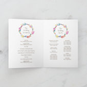 Bohemian feathers kralen kleurrijke bruiloft progr programma (Binnen)