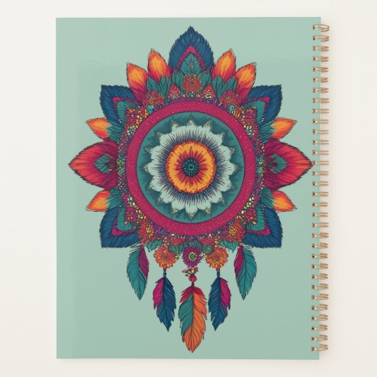 Bohemian Feathers Planner (Achterkant)