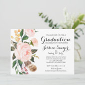 Bohemian Floral Afstuderen Party Uitnodiging (Staand voorkant)