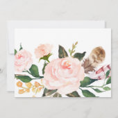 Bohemian Floral Afstuderen Party Uitnodiging (Achterkant)