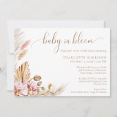 Bohemian Floral Baby in Bloom | BABY SHOWER Kaart (Voorkant)