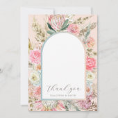 Bohemian Floral Baby shower bedankje Bedankkaart (Voorkant)