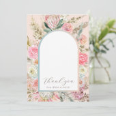 Bohemian Floral Baby shower bedankje Bedankkaart (Staand voorkant)