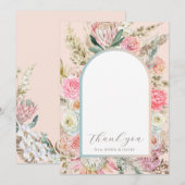 Bohemian Floral Baby shower bedankje Bedankkaart (Voorkant / Achterkant)