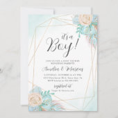 Bohemian Floral Baby shower Kaart (Voorkant)