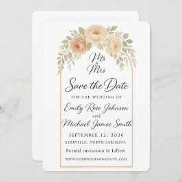 Bohemian Floral Bewaar de datum Save The Date