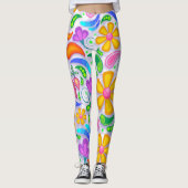 BOHEMIAN FLORAL BOHO YOGA PANTS LEGGINGS (Voorkant)