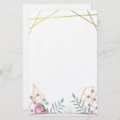 Bohemian Floral Briefpapier (Voorkant / Achterkant)