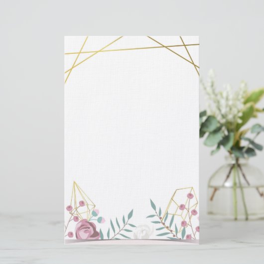 Bohemian Floral Briefpapier (Staand voorkant)