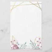 Bohemian Floral Briefpapier (Voorkant)