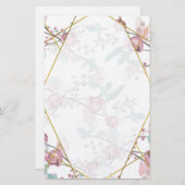 Bohemian Floral Briefpapier (Voorkant / Achterkant)