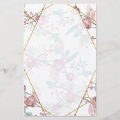 Bohemian Floral Briefpapier (Voorkant)