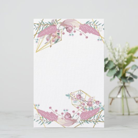 Bohemian Floral Briefpapier (Staand voorkant)