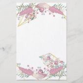 Bohemian Floral Briefpapier (Voorkant)