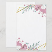 Bohemian Floral Briefpapier (Voorkant / Achterkant)