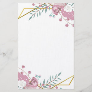 Bohemian Floral Briefpapier