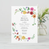 Bohemian Floral Bright Color Vrijgezellenfeest Kaart (Staand voorkant)