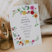 Bohemian Floral Bright Color Vrijgezellenfeest Kaart