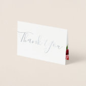 Bohemian Floral bruiloft foto Folie dank u kaart (Voorkant)