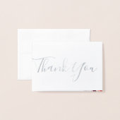 Bohemian Floral bruiloft foto Folie dank u kaart (Voorkant met envelop)