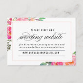 Bohemian Floral Bruiloft website kaart (Voorkant)