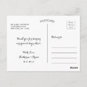 Bohemian Floral Burgundy Fall Weddenschap Dank je Briefkaart (Achterkant)