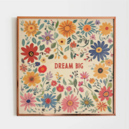 Bohemian Floral Custom Art Print Perfect Poster