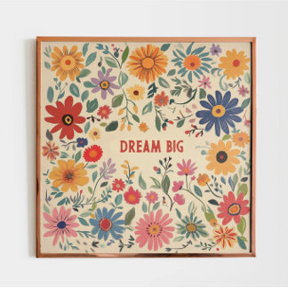 Bohemian Floral Custom Art Print Perfect Poster
