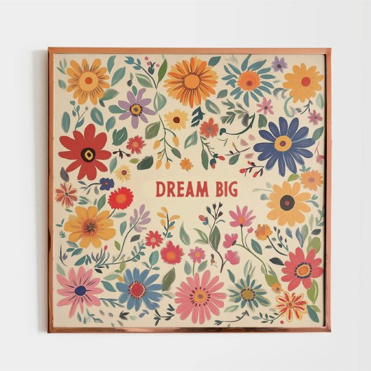 Bohemian Floral Custom Art Print Perfect Poster