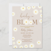 Bohemian Floral Daisy Baby in Bloom Shower Kaart (Voorkant)