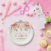  Bohemian Floral Dreamweaver / Roze & Gold Papieren Bordje (Feest)