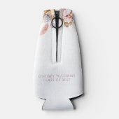 Bohemian Floral Dusty Pink Pampas Grass Afstuderen Flesjeskoeler (Achterkant)