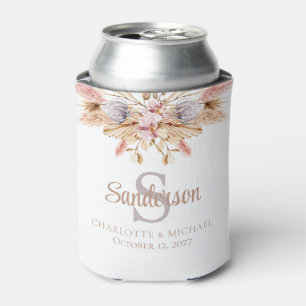 Bohemian Floral Dusty Pink , speciaal gepersonalis Blikjeskoeler