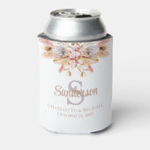 Bohemian Floral Dusty Pink , speciaal gepersonalis Blikjeskoeler (Blikje Achterkant)