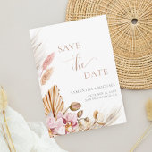 Bohemian Floral Elegant Save the Date Notice Kaart