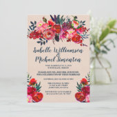 Bohemian Floral Elopement Reception Kaart (Staand voorkant)