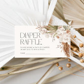 Bohemian Floral & Feather Baby shower Informatiekaartje