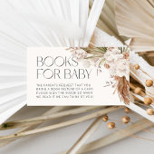 Bohemian Floral & Feather Baby shower Informatiekaartje
