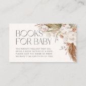 Bohemian Floral & Feather Baby shower Informatiekaartje (Voorkant)