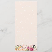 Bohemian Floral Feather Classy Boho Wedding Menu (Achterkant)