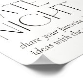 Bohemian Floral & Feathers Datum Nacht Poster (Hoek)