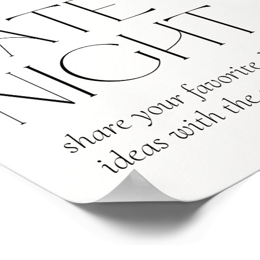 Bohemian Floral & Feathers Datum Nacht Poster (Hoek)