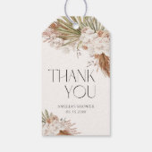 Bohemian Floral & Feathers Shower Dank u Cadeaulabel (Achterkant)