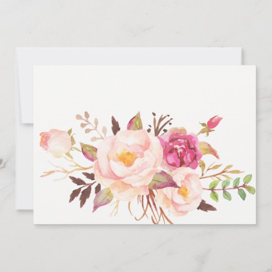 Bohemian Floral Graduation party Invitation Kaart (Achterkant)