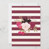 Bohemian Floral Honeymoon Shower Uitnodiging (Achterkant)