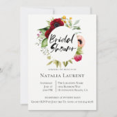Bohemian Floral Lijst Bridal Shower Kaart (Voorkant)