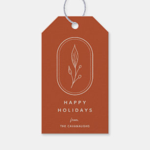 Bohemian Floral Logo Holiday Cadeaulabel